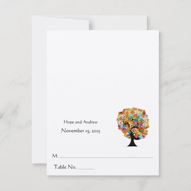 Ponha e Dobre Cartões de Casamento (Frente)