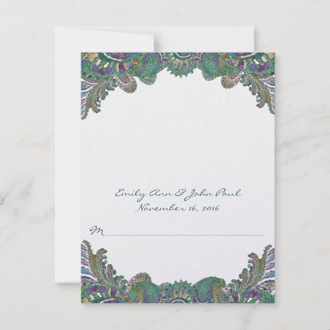 Ponha e Dobre Cartões de Casamento (Frente)