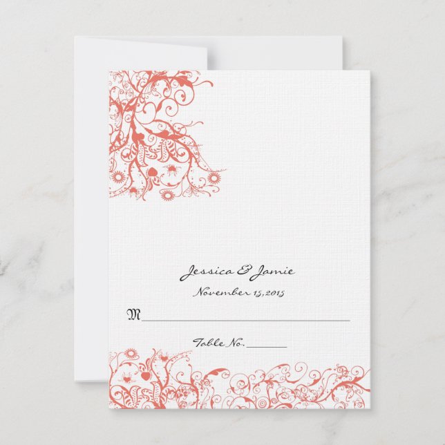 Ponha e Dobre Cartões de Casamento (Frente)