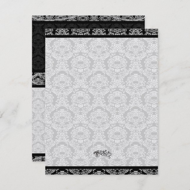 Ponha e Dobre Cartões de Casamento (Frente/Verso)