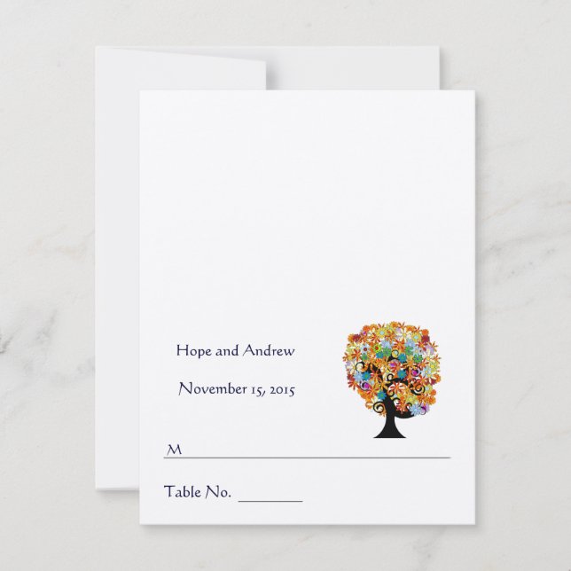 Ponha e Dobre Cartões de Casamento (Frente)