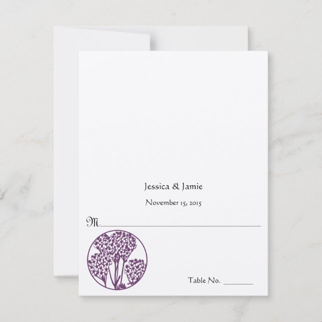 Ponha e Dobre Cartões de Casamento (Frente)