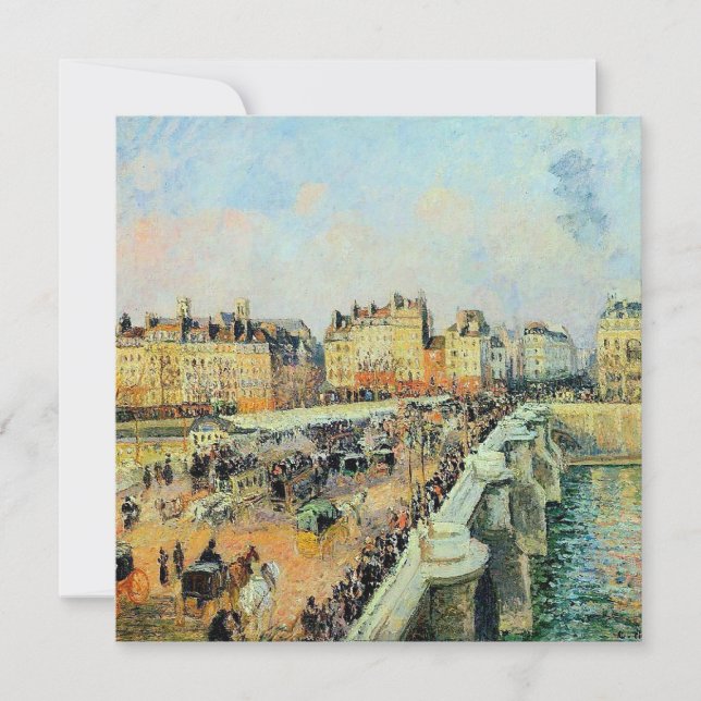 Pont Neuf, Tarde, Sunlight Camille Pissarro (Frente)