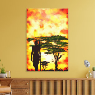 Ponta de Canvas Sunset da Hunter Africana