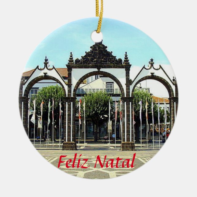Ponta Delgada Açores - Enfeites de natal Cênico (Frente)