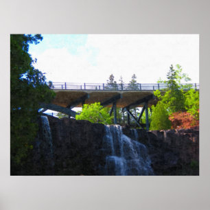 Ponte acima do impressão da Queda-Pintura do