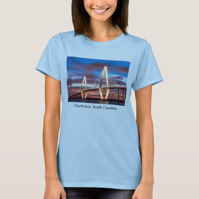 Ponte Arthur Ravenel No T-Shirt Noturno (Frente)