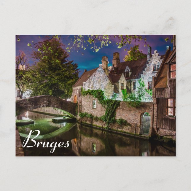 Ponte Bonifacius no cartão postal Bruges (Frente)