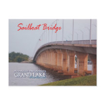Ponte de barco à vela Grove Oklahoma cartão postal