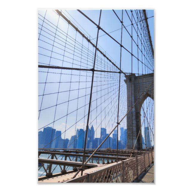 Ponte de Brooklyn até Manhattan – Foto da Cidade d (Frente)