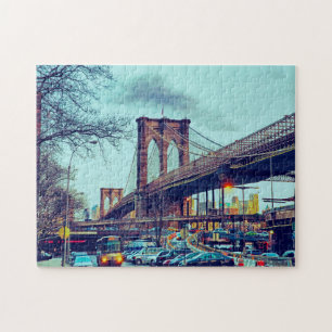 Ponte de Brooklyn Nova York. Quebra-cabeça