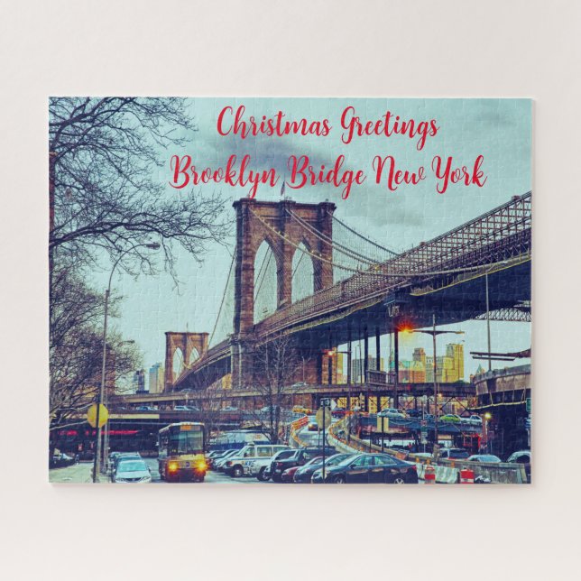 Ponte de Brooklyn Nova York. Quebra-cabeça (Horizontal)