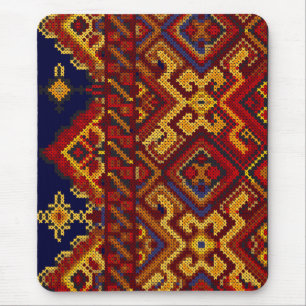 Ponte de Cruz Moderno Amarelo Vermelho Mousepad