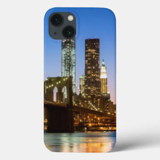 Ponte de Manhattan e Brooklyn ao anoitecer