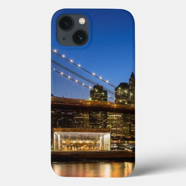 Ponte de Manhattan e Brooklyn ao anoitecer (Verso)