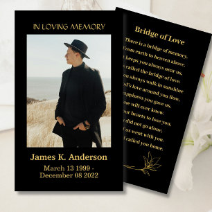 Ponte do Amor Cartão com fotos Preto de Oração Mem