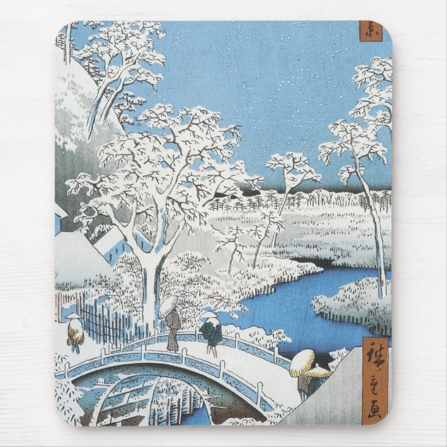 Ponte do Tambor, Hiroshige, Mousepad 1856-58 (Frente)