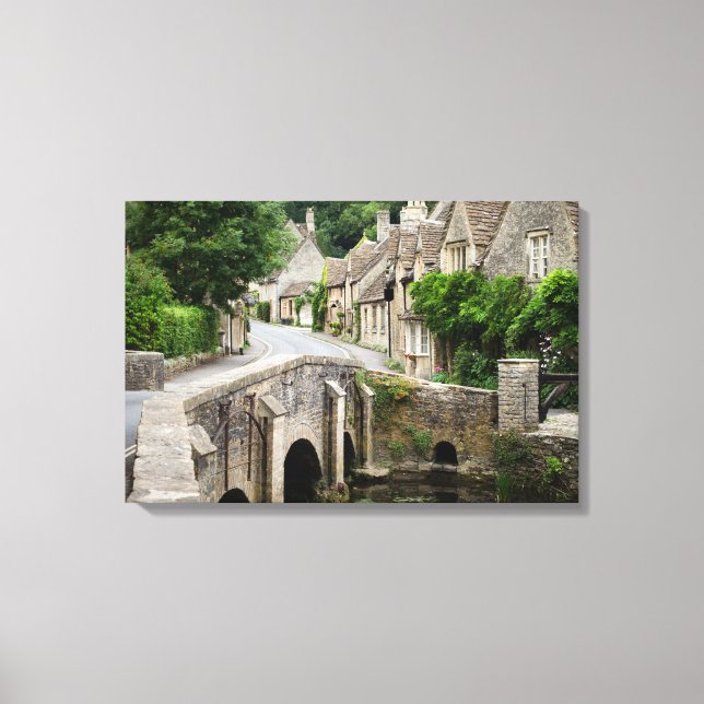 Ponte em Castle Combe, canvas do Reino Unido (Frente)