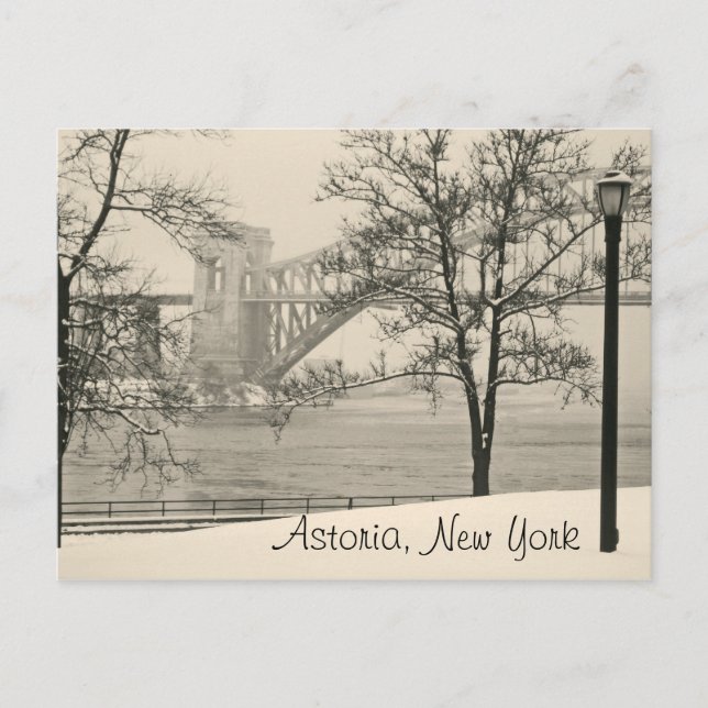 Ponte Hellgate, cartão postal Astoria Nova York (Frente)