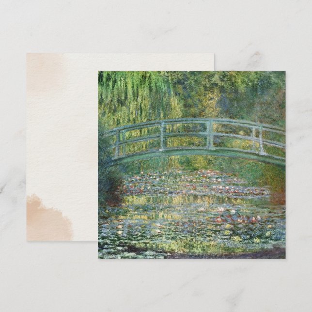 Ponte Japonesa de Claude Monet Arte da Ninféia (Frente/Verso)