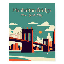 Ponte Manhattan Nova York Poster Minimalista