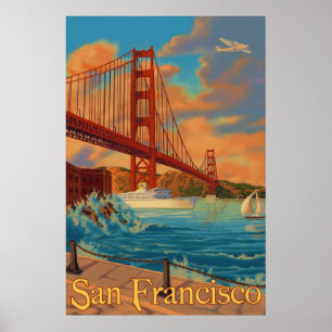 Ponte ouro Gate - São Francisco, Poster CA