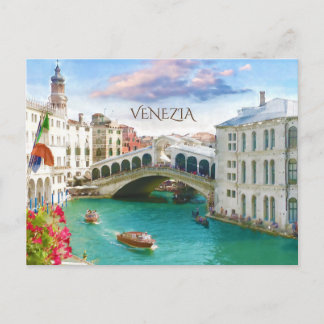 Ponte Rialto em Veneza | Cartão postal Venezia, It