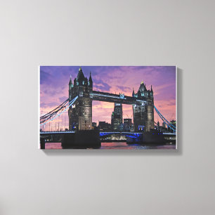 Ponte Torre de Londres na Canvas de pintura noturn