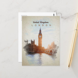 Ponte Westminster no cartão postal