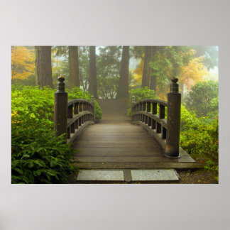 Ponte Wooden no Poster do Jardim Japonês
