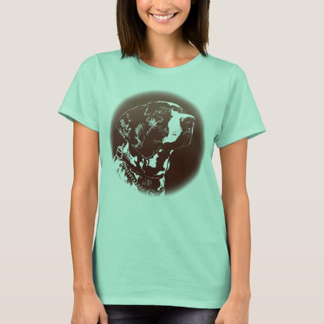 Ponteiro Cachorro Camisa Camiseta de cão Alemã (Frente)