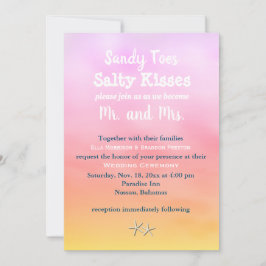 Ponteiro do Convite de casamento dos Sandy Toes Wa