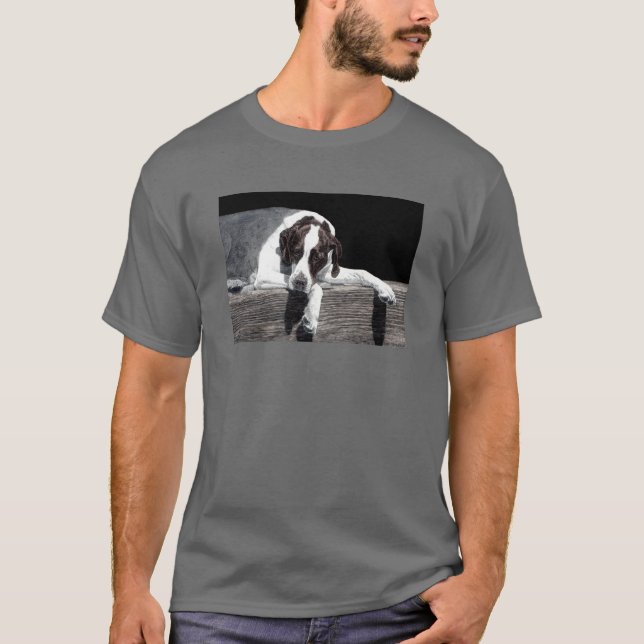 Ponteiro inglês - t-shirt escuro - "Sophie " (Frente)