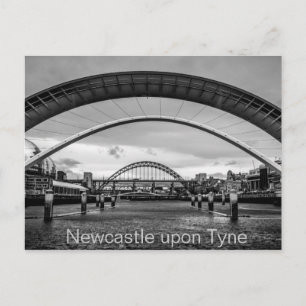 Pontes sobre o rio Tyne, cartão postal de Newcastl