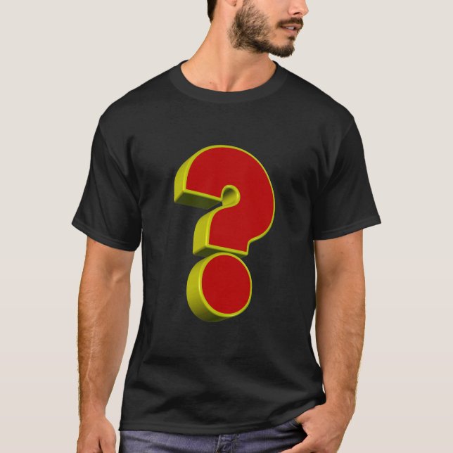 Ponto de interrogação T-Shirt 3D (Frente)