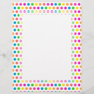 Pontos Coloridos de Arco-Íris Padrão Divertido e F