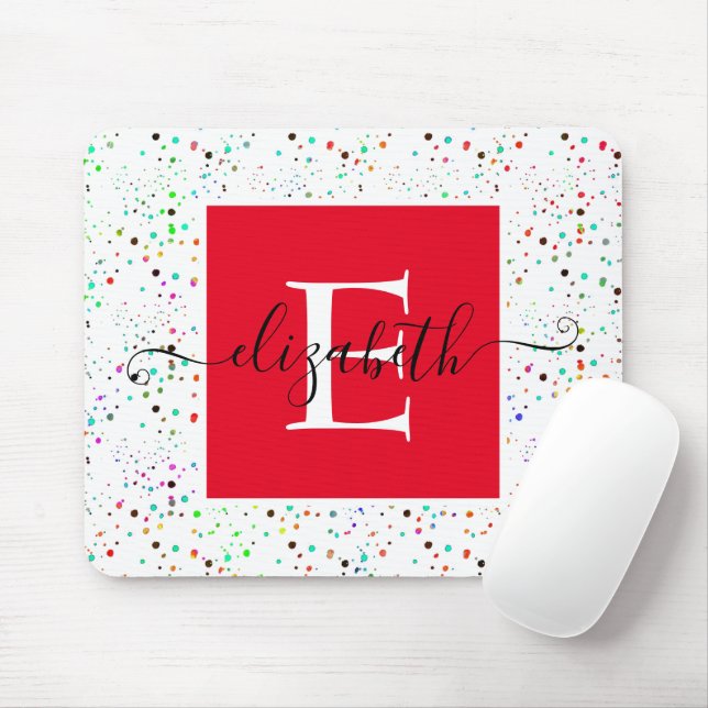 Pontos coloridos  mousepad (Com mouse)