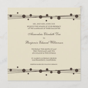 Pontos & convite de casamento modernos 2 da palha