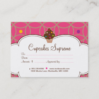 Pontos de Certificado de Oferta de cupcake Cor-de-