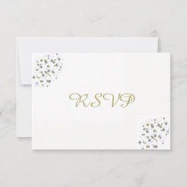 Pontos de Confete Azul Dourado RSVP