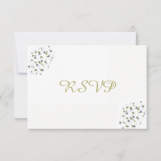 Pontos de Confete Azul Dourado RSVP