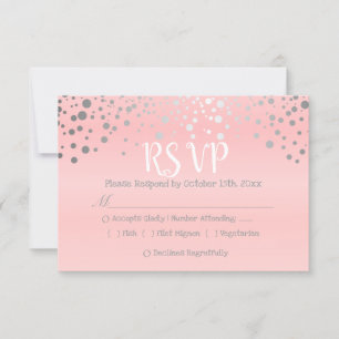 Pontos de Confetti Rosa e Silver - RSVP