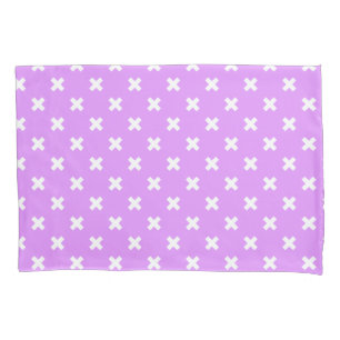 Pontos de cruz brancos em lilac