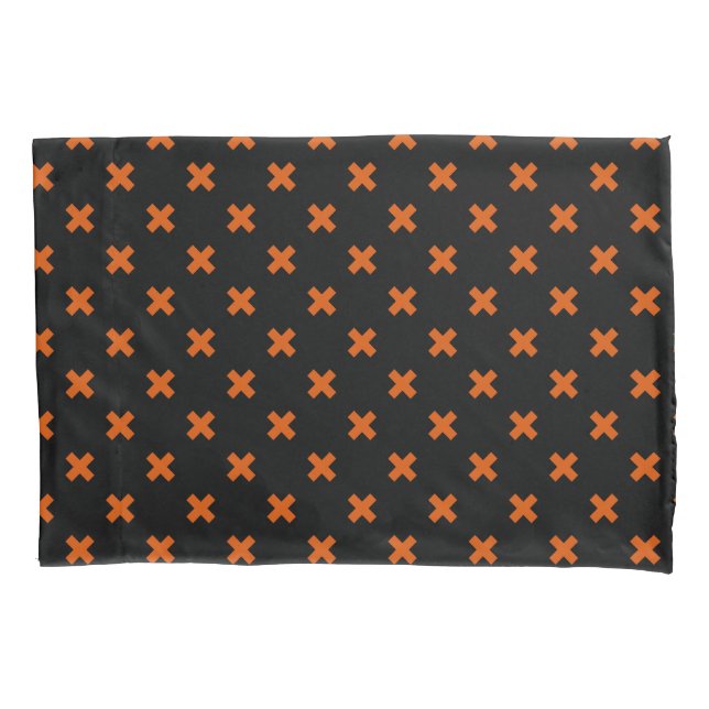 Pontos de cruz laranja a preto (Frente)