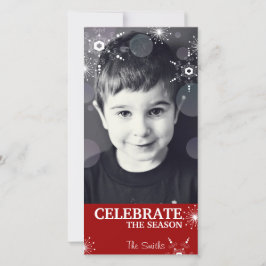 Pontos de flocos de neve vermelhos do Cartões de f