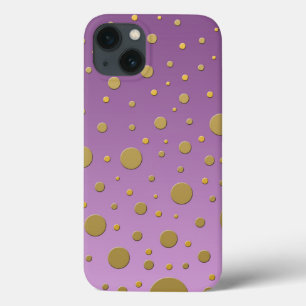 Pontos de Ouro Aleatórios no Desenho Roxo