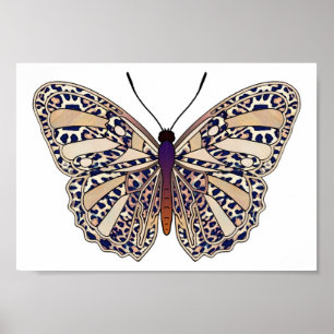 Pontos do leopardo de Brown - poster da borboleta