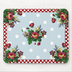 Pontos dos rosas do país e guingão Mousepad