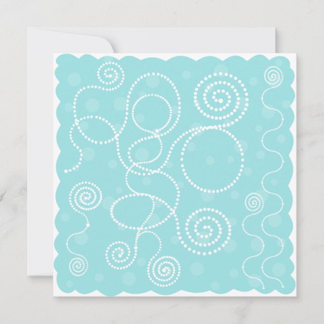 Pontos e espirais azuis e brancos (Frente)