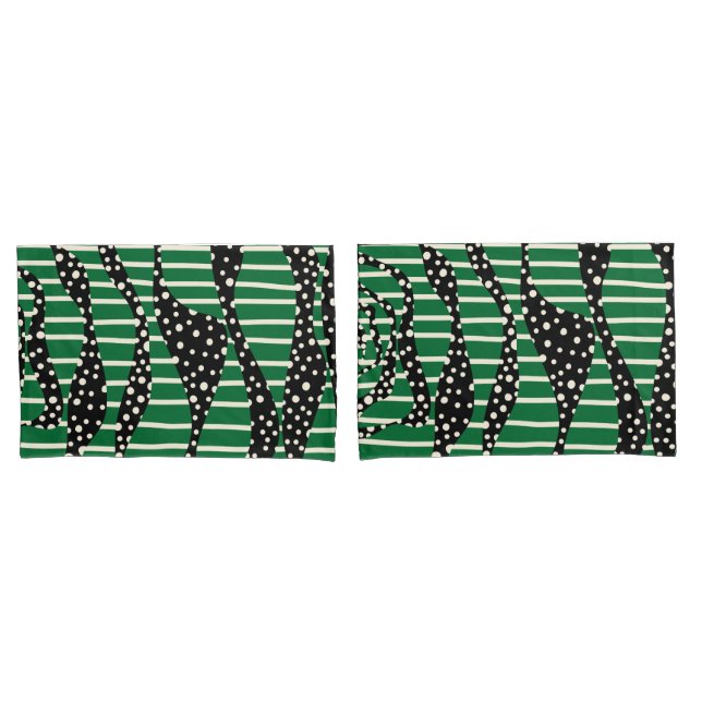 Pontos e faixas 2 - Verde, creme e preto (Frente - conjunto)
